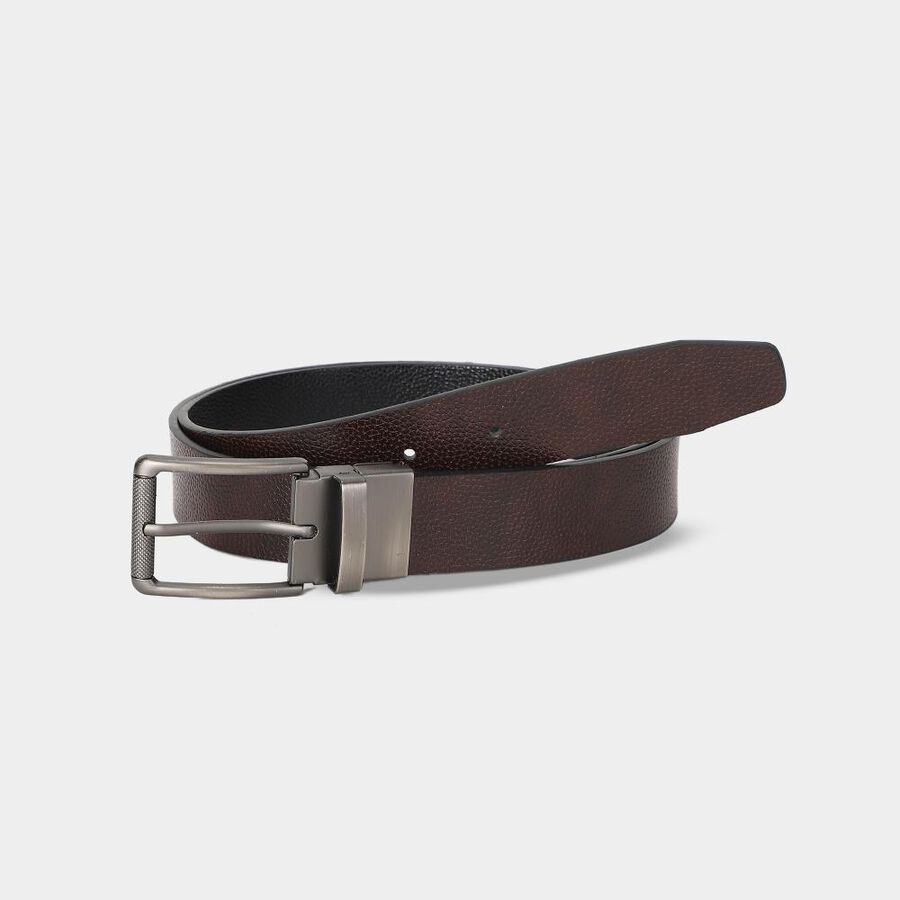 Men's Black PU Belt, , large