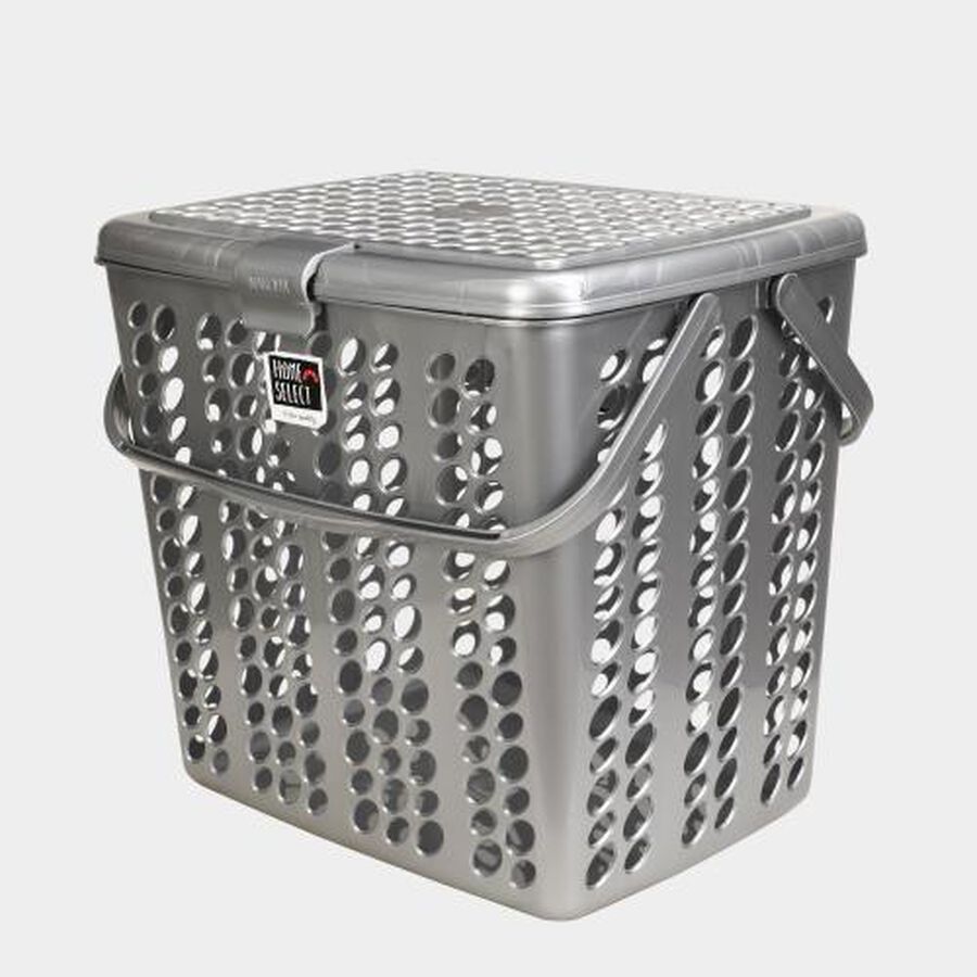 Grey Plastic Basket, , large