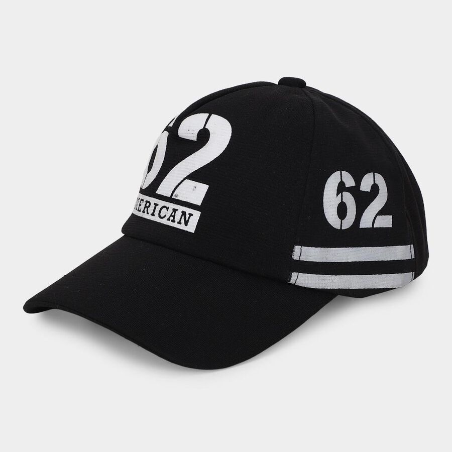 Kid's Black Fabric Cap, , large