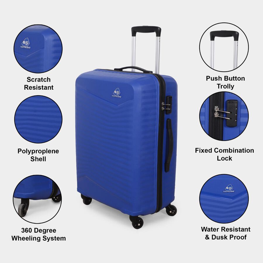 4-Wheel Aqua Polypropylene Hard Case Trolley, Small + Medium + Large, , large image number null
