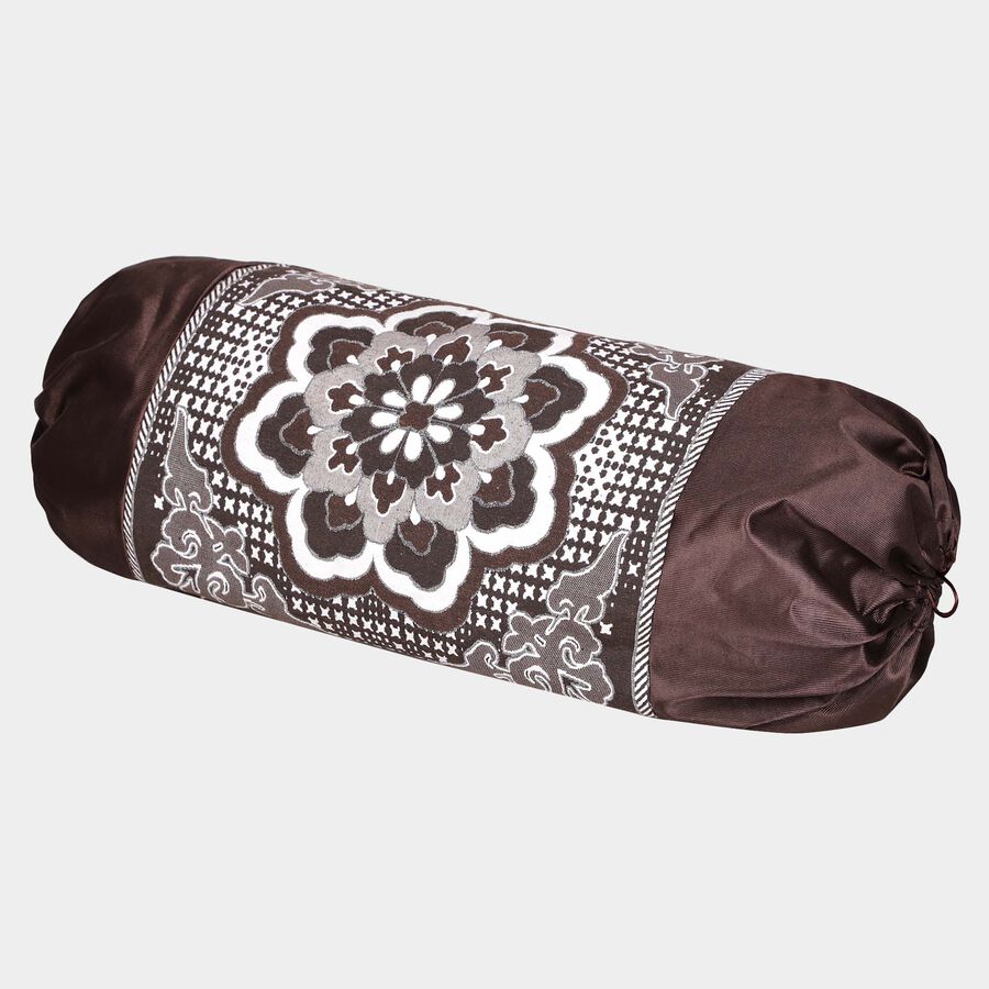 Brown Polyester Bolster Cover, , large image number null