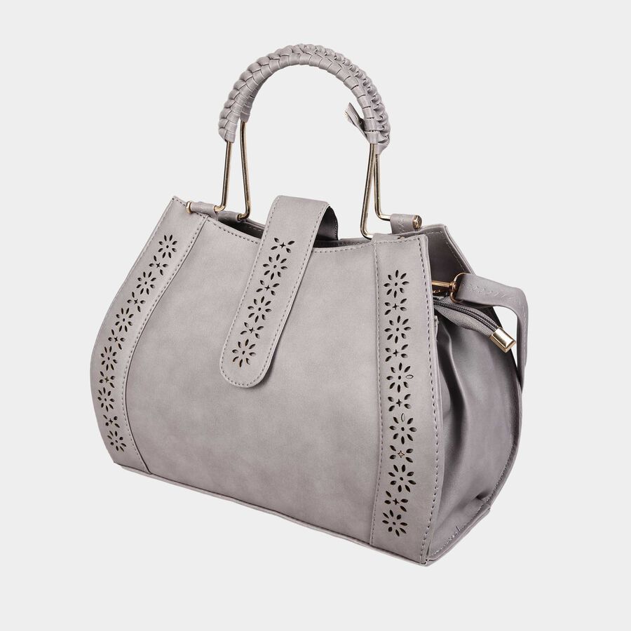 Women's Polyurethane Bucket Bag, Textured, Medium Size, , large image number null