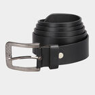Men's Black Leather Casual Belt, , small image number null