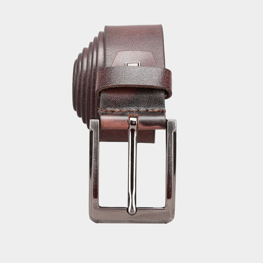 Men's Leather Casual Belt, Size 36, Smooth/Plain, , large image number null