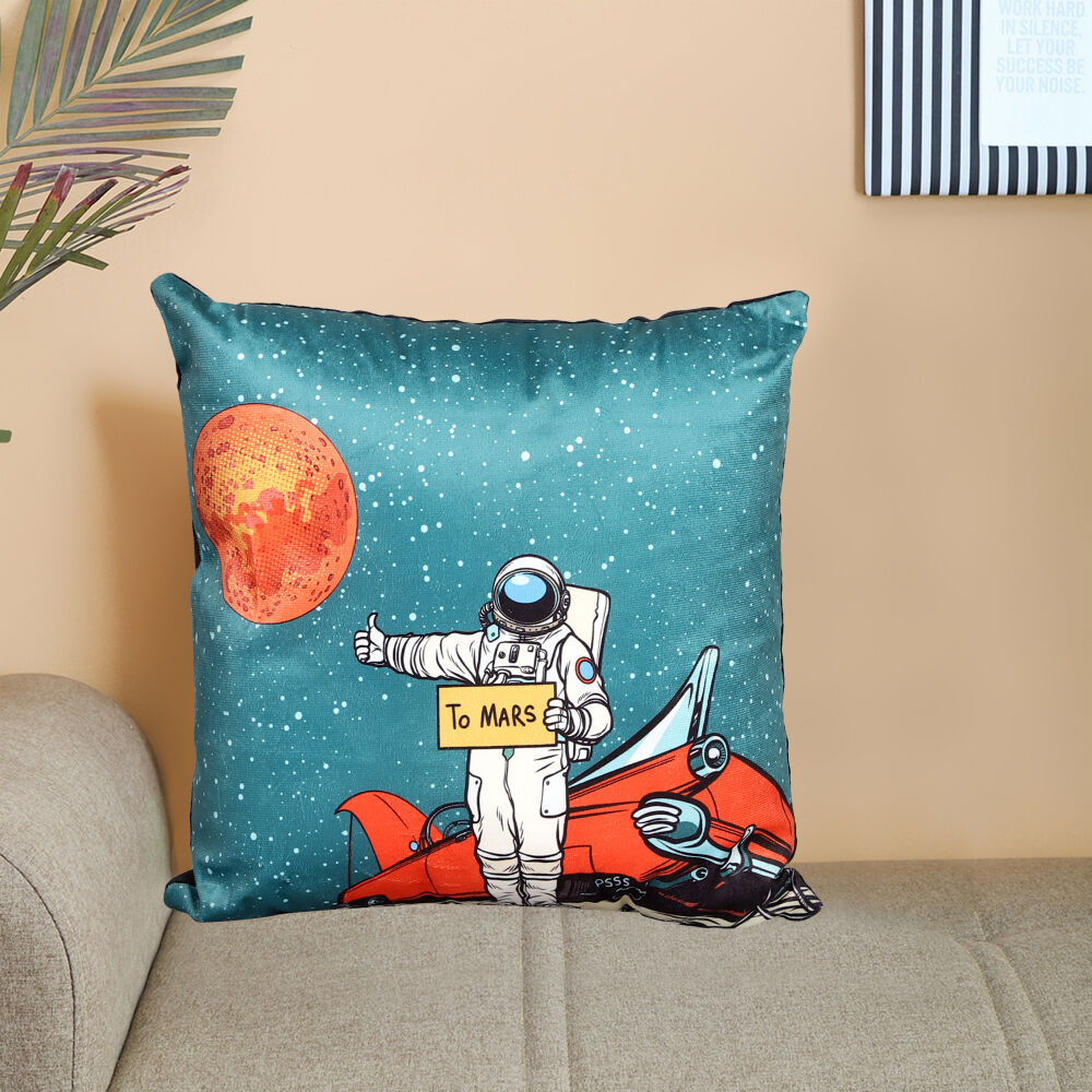 Home Beautiful                         Blue Polyester Cushion