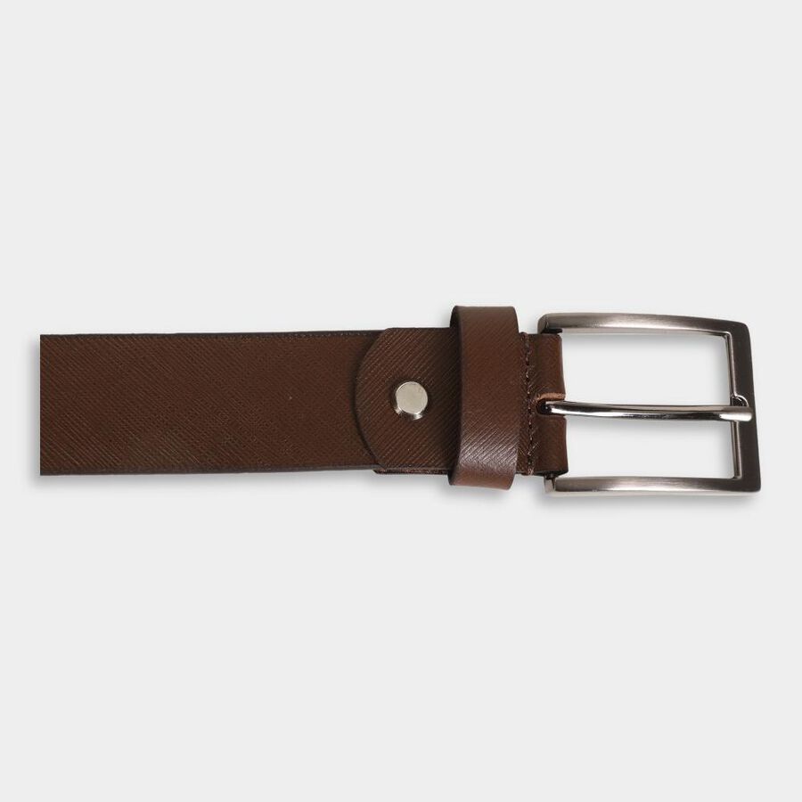 Men's Brown Leather Casual Belt, , large image number null