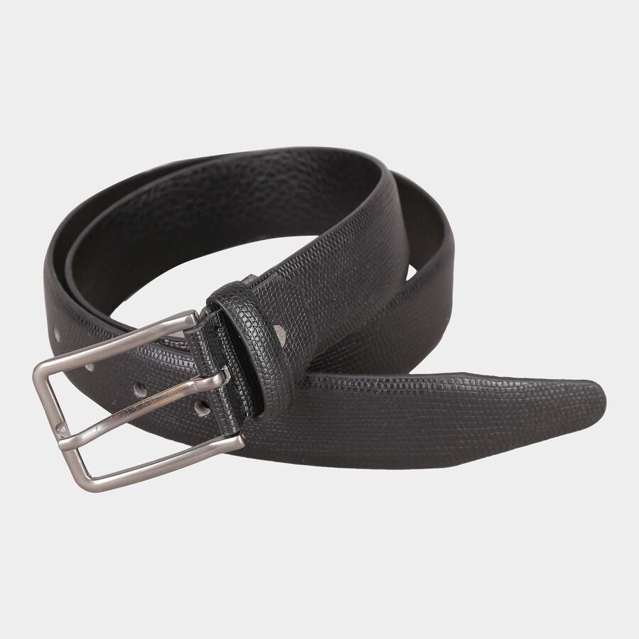 Men's Black Polyurethane Casual Belt, , large image number null