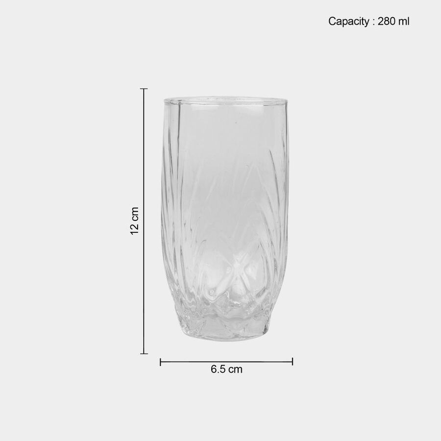 280ml Glass Tumbler Set of 6, , large
