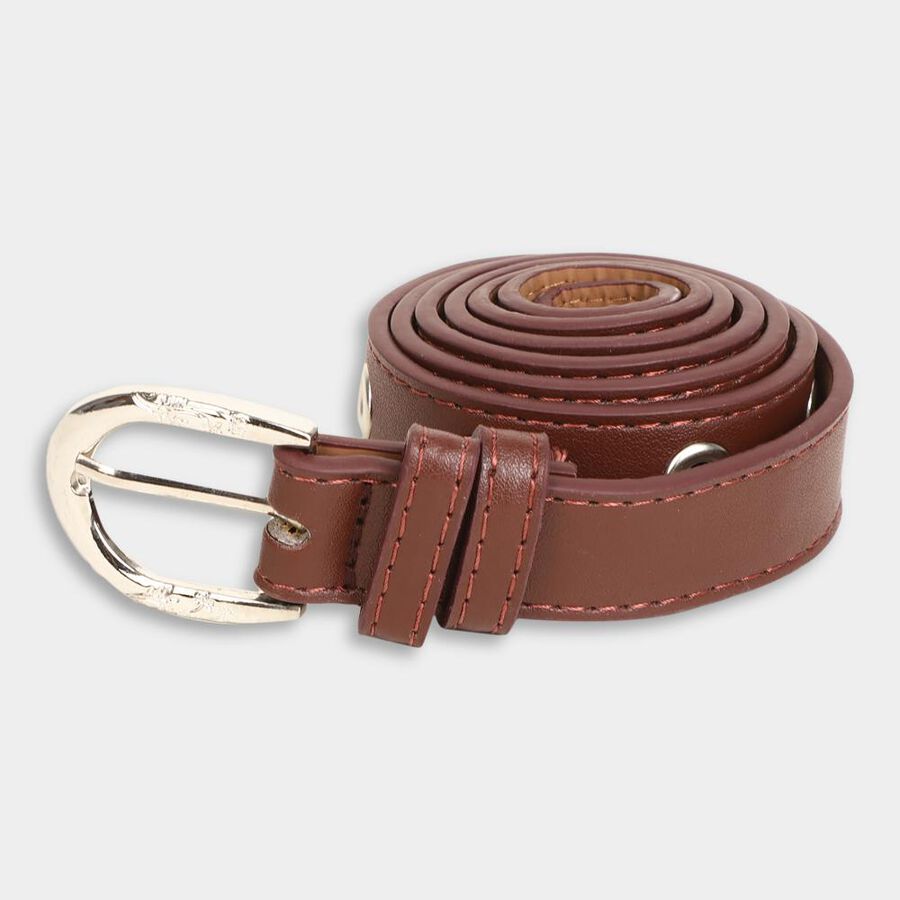 Women's Brown Polyurethane Belt, , large image number null
