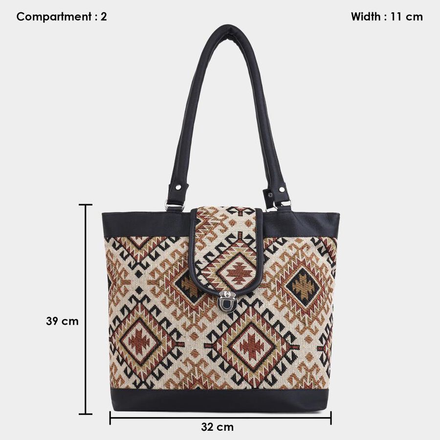 Women's Beige Fabric Hand Bag, , large image number null