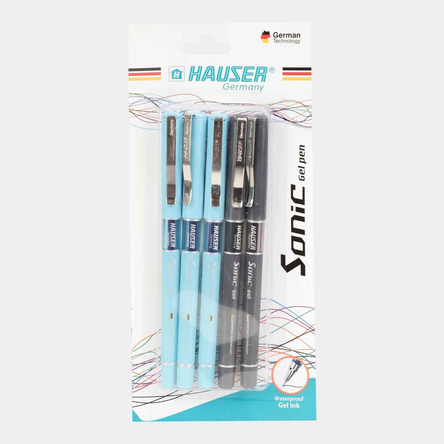 Blue Gel Pen Set of 5, , large image number null