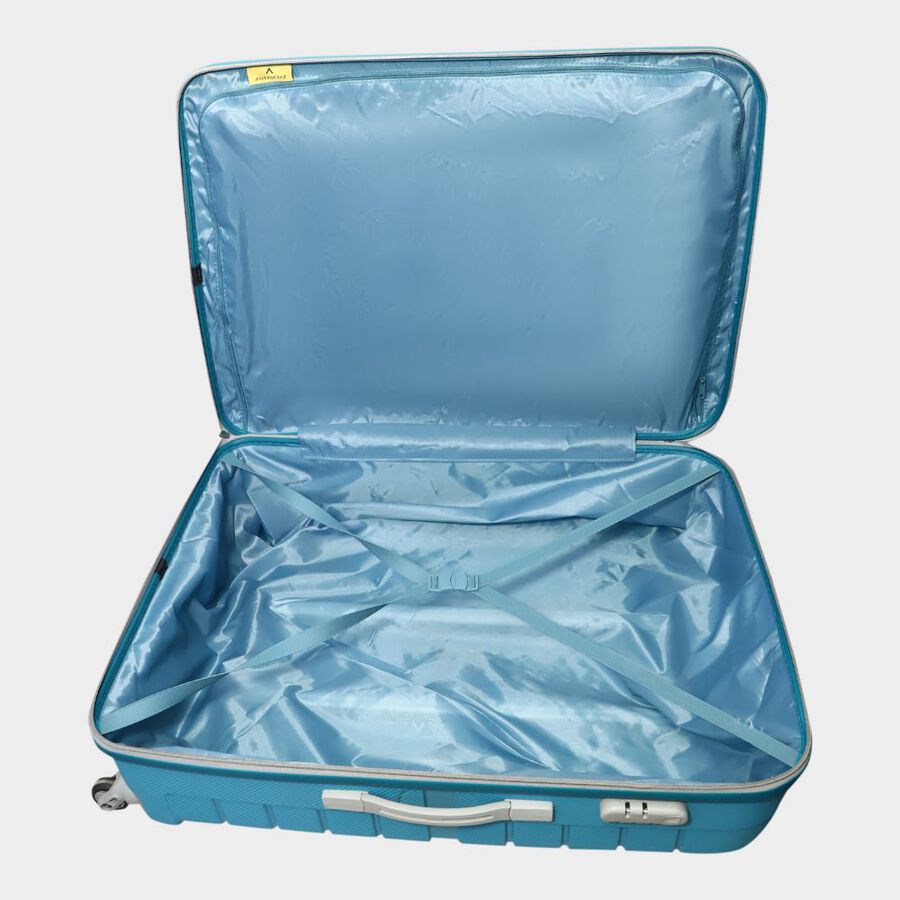 4-Wheel Cyan Polyester Hard Case Trolley, Large, , large image number null