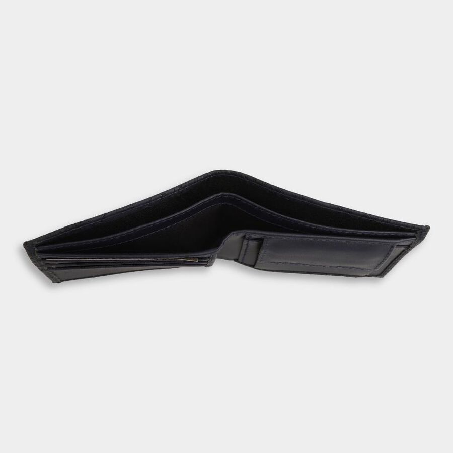 Men's Blue Polyurethane Wallet, , large
