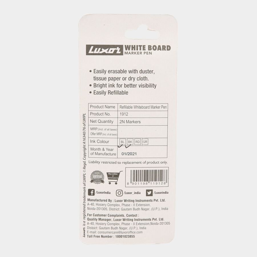 Whiteboard Marker - Pack of 2, , large image number null
