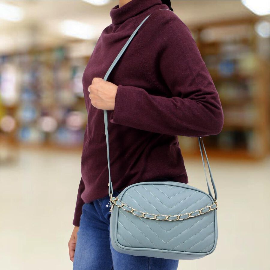 Women's Green Polyurethane Handbag, , large image number null