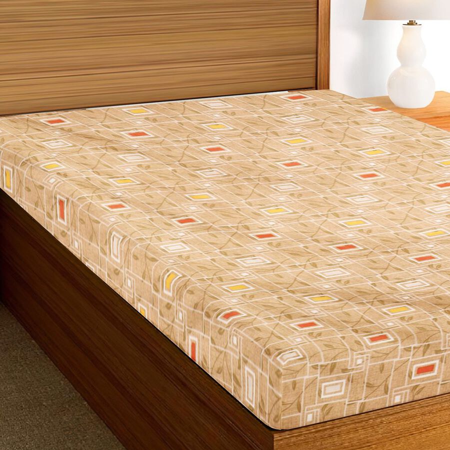 Brown Microfiber Single Bedsheet, , large