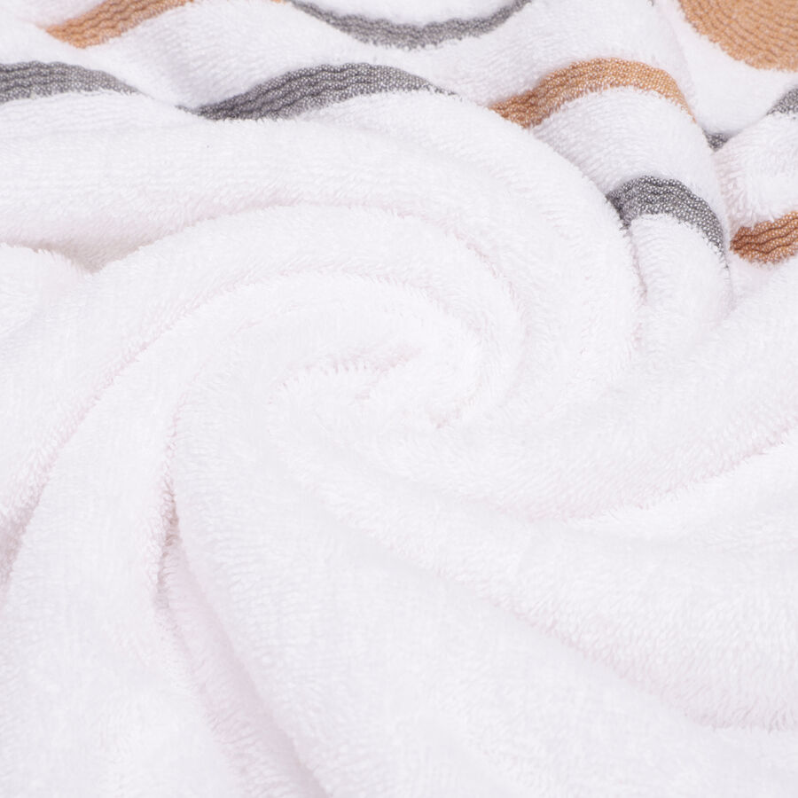 400 GSM White Cotton Bath Towel, , large