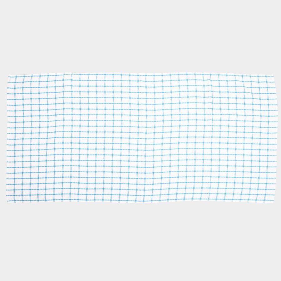 220 GSM Blue Cotton Blend Bath Towel, , large