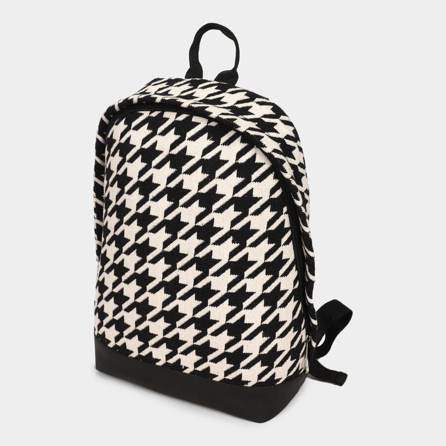 Women's Black Fabric Backpack, , large image number null