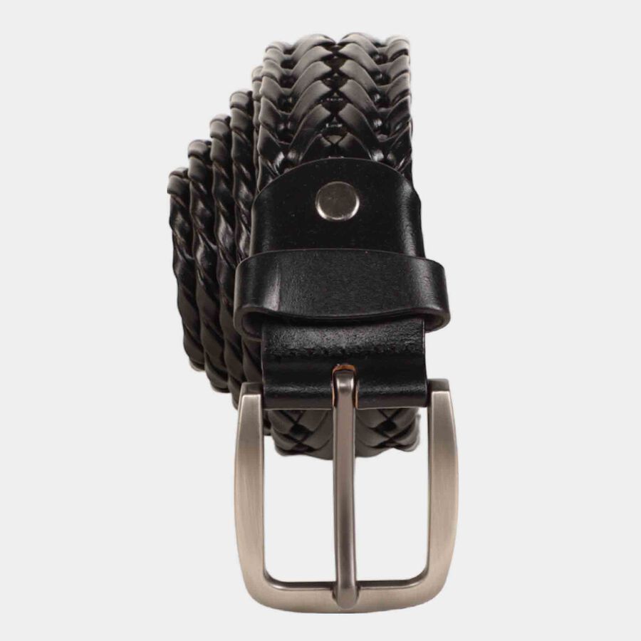 Men's Black Leather Formal Belt, , large image number null
