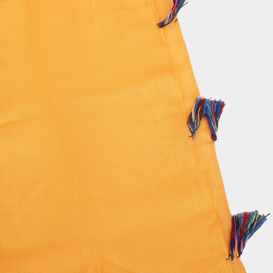 Women's Yellow Viscose Scarf, , large