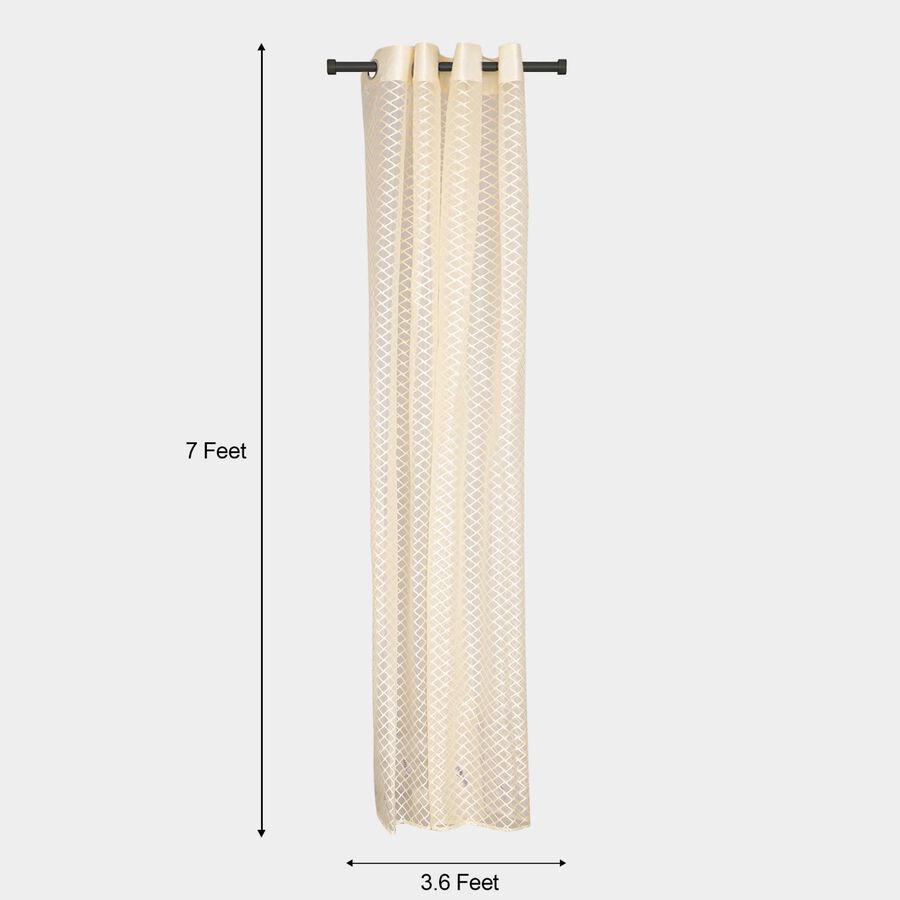 7ft. Cream Microfiber Door Curtain, , large image number null