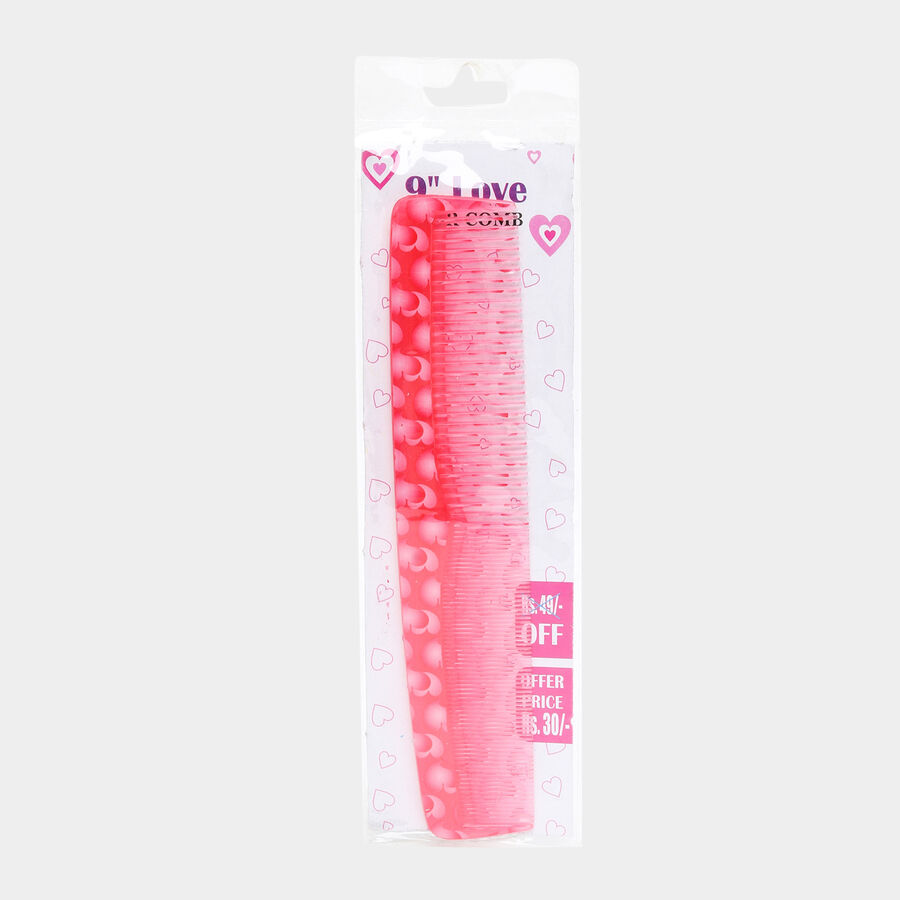 Plastic Hair Comb - Colour/Design May Vary, , large image number null