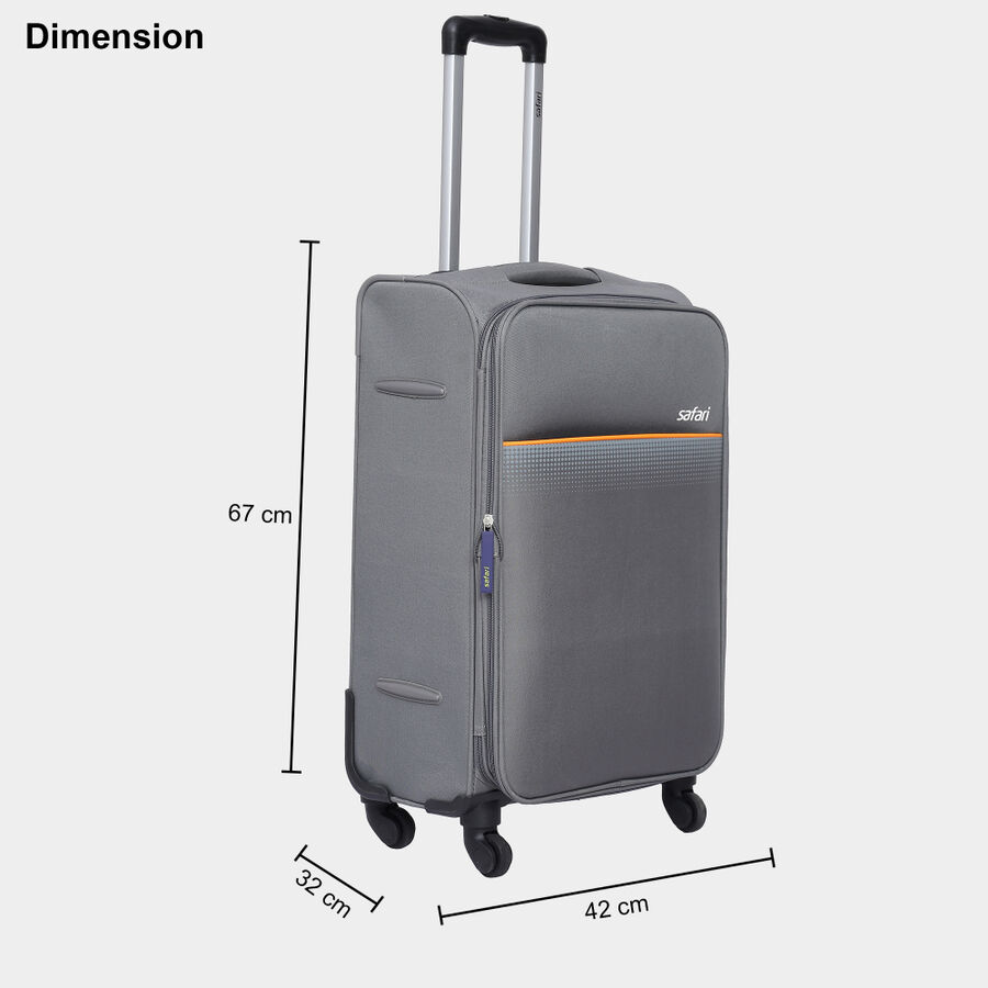 8 Wheels Dark Grey Polyester Trolley, , large image number null