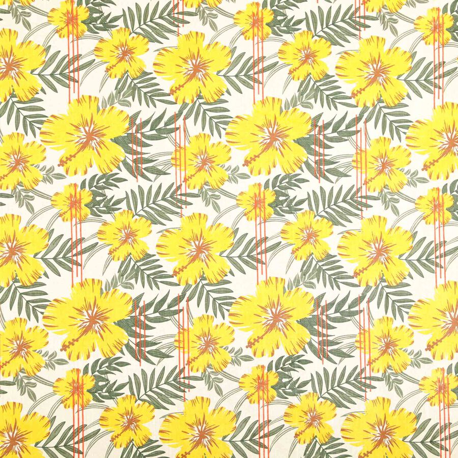 Yellow Cotton Blend Single Bedsheet, , large image number null