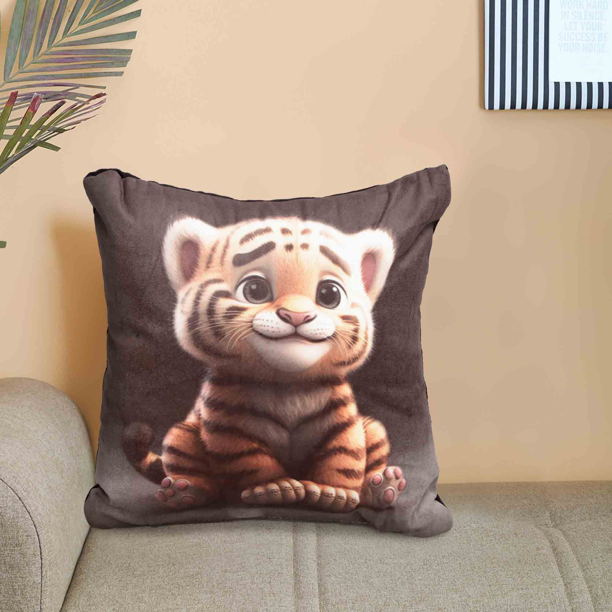 Home Beautiful                         Grey Microfiber Cushion