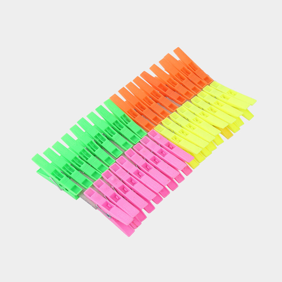 Plastic Cloth Clips-Set of 36 (Color/Design May Vary), , large image number null