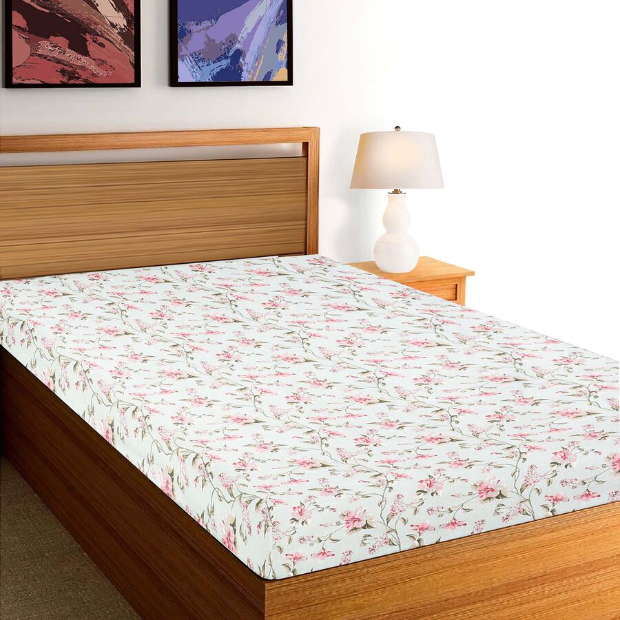 104 TC Cotton Blend Single Bedsheet, , large image number null