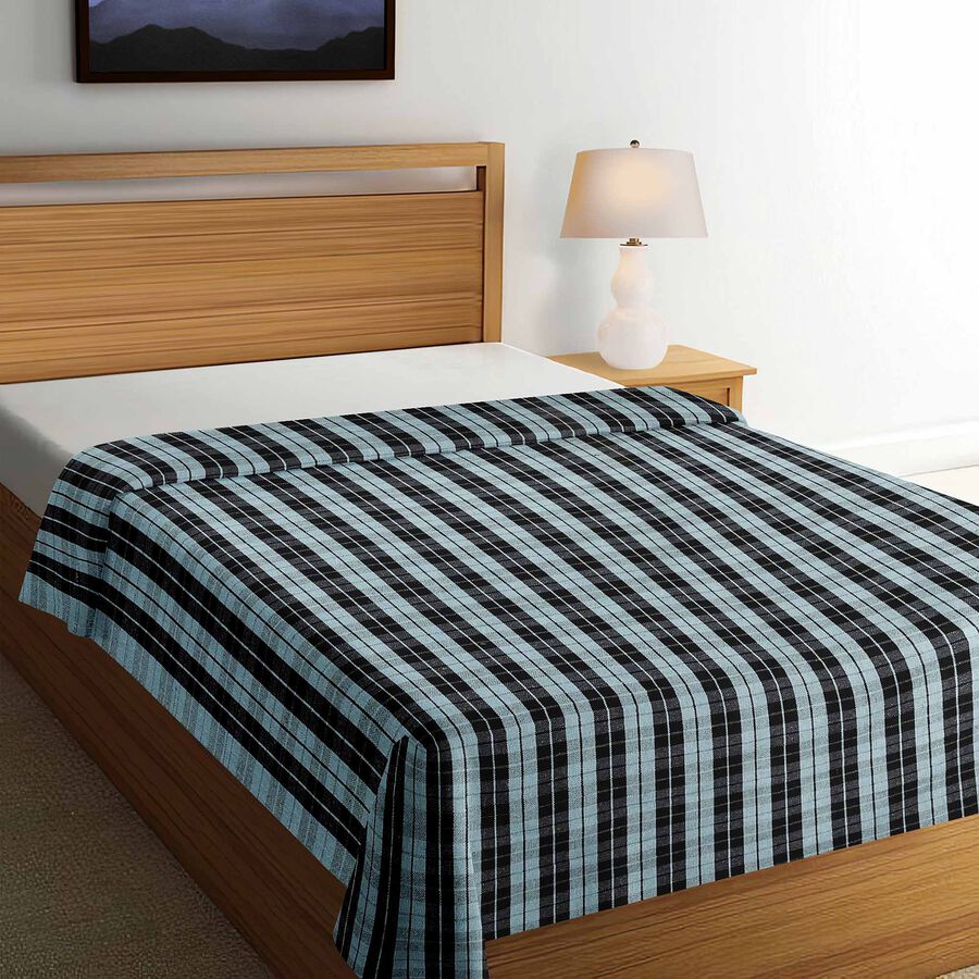 Checks Single Bed Cover without pillow cover, , large image number null