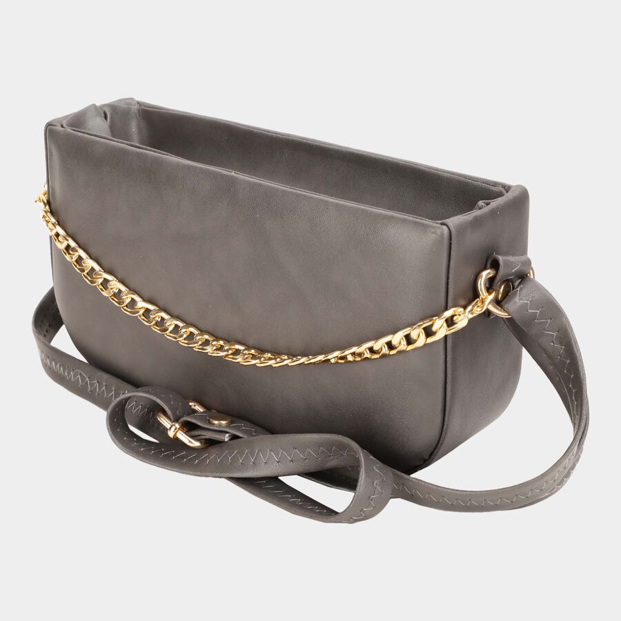 Women's White Polyurethane Handbag, , large image number null