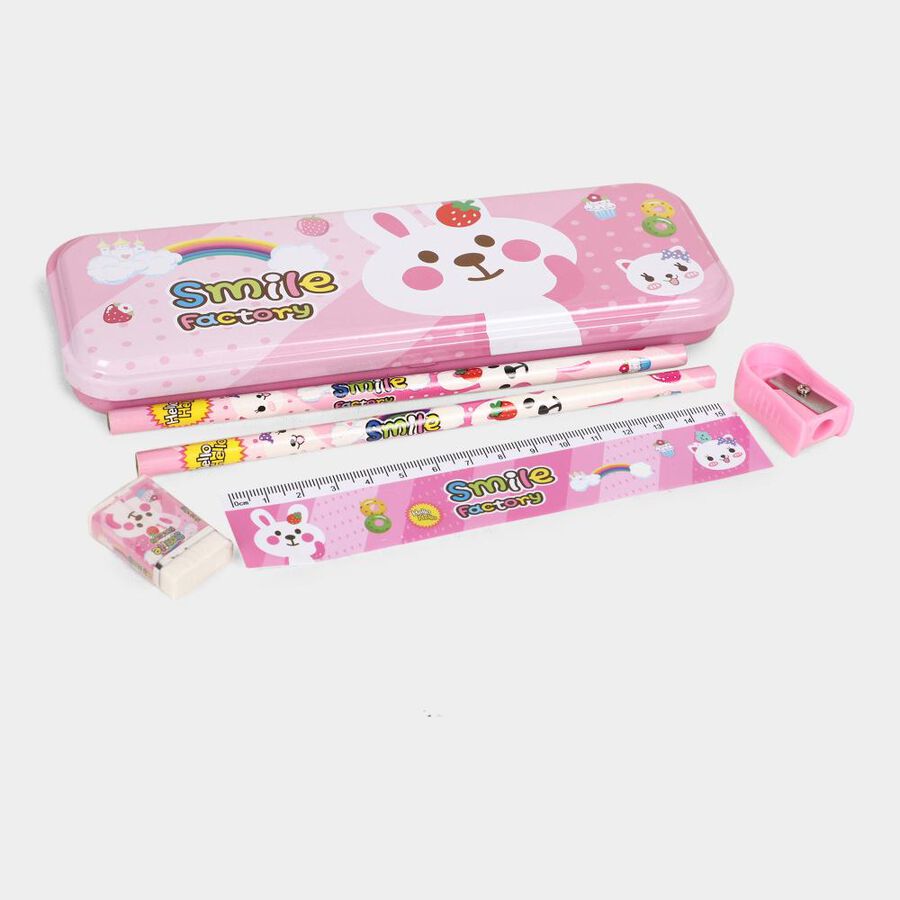 Plastic Stationery Set-6 Pcs, , large image number null