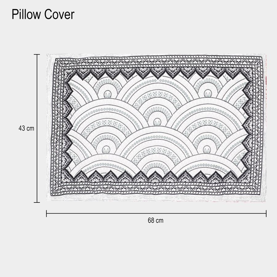 120 GSM Grey Microfiber Double Bedsheet With Pillow Cover, , large image number null