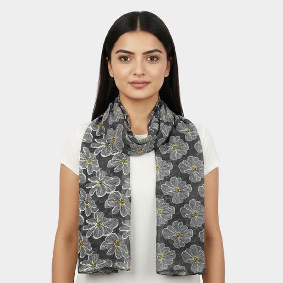 Woman's Black Scarf, , large