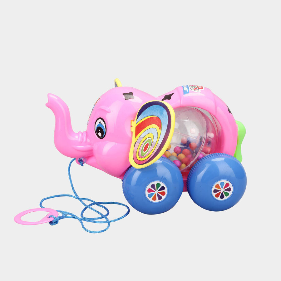 Plastic Pull Along Elephant, , large image number null