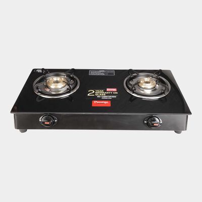 2 Burner Toughened Glass-Top Lpg Gas Stove