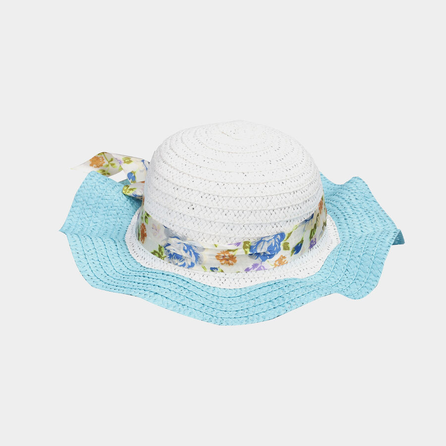 Kid's Blue Straw Hat, , large image number null