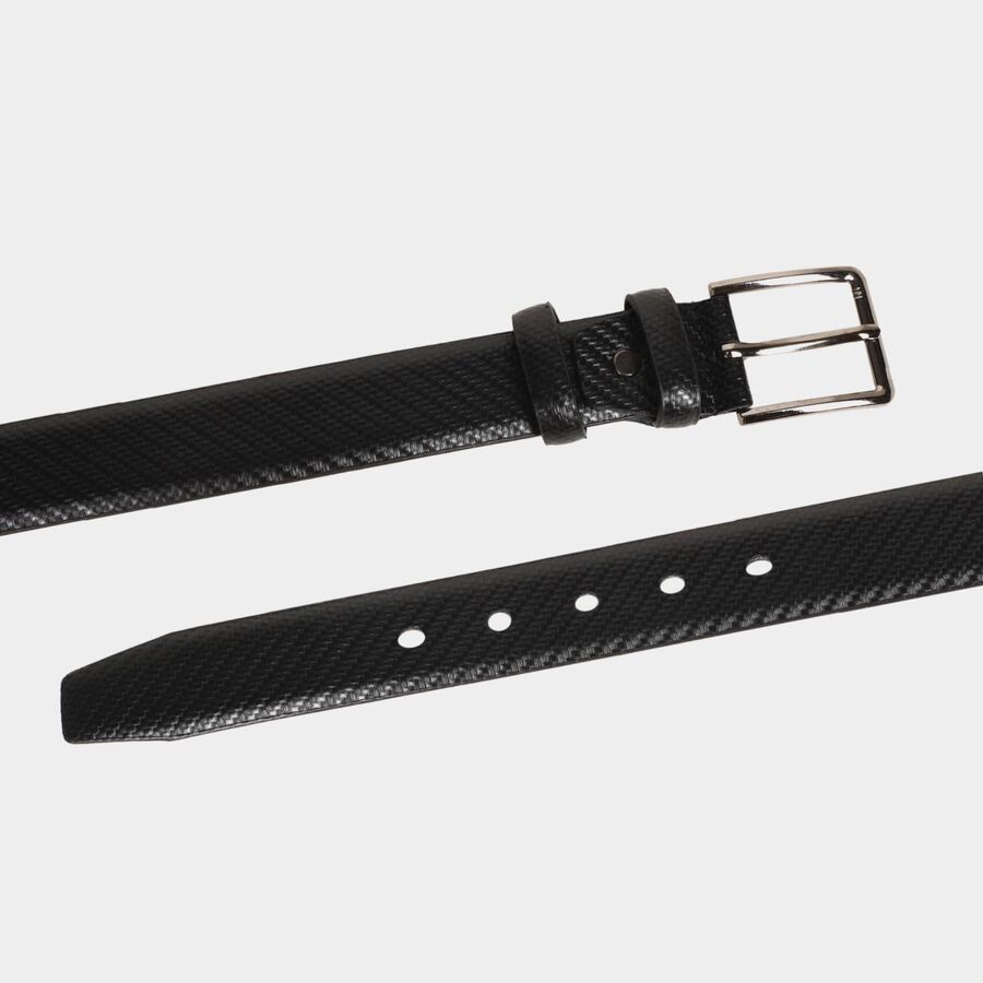 Men's Black Polyurethane Formal Belt, , large image number null