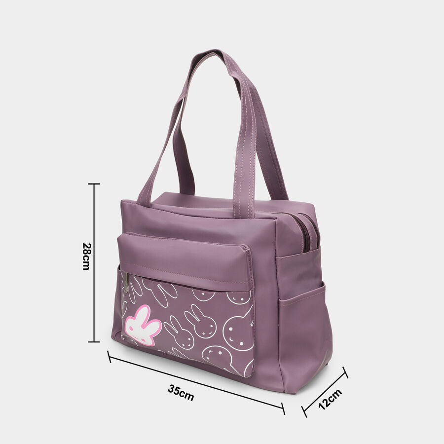 Grey Printed Hand Bag, , large image number null