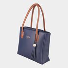 Women's Blue Polyurethane Tote Bag, , small image number null