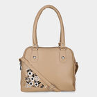Women's Beige Polyurethane Hand Bag, , small