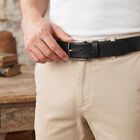 Men's Black PU Formal Belt , , small