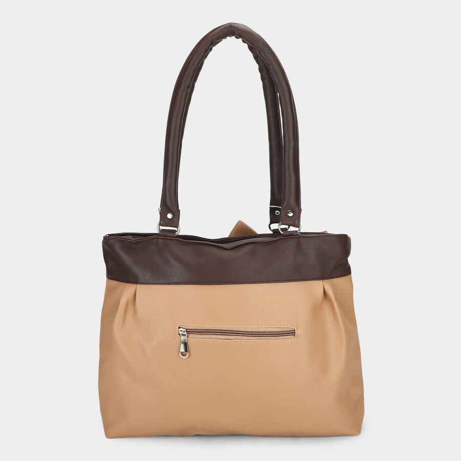 Woman's Brown Polyurethane Bag, , large