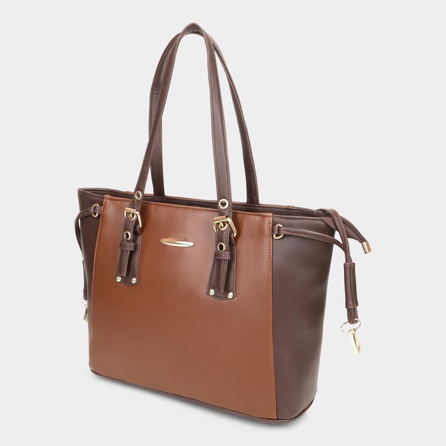Women's Tan Polyurethane Hand Bag, , large image number null