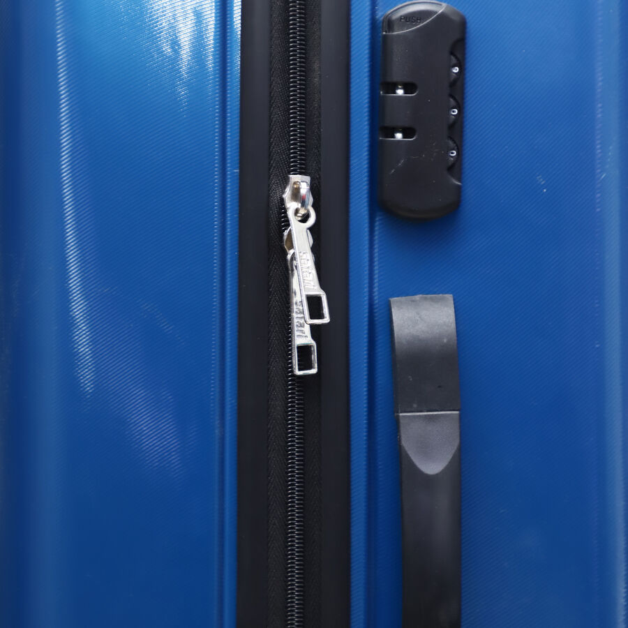 8-Wheel Blue Polycarbonate Hard Case Trolley, Medium, , large image number null