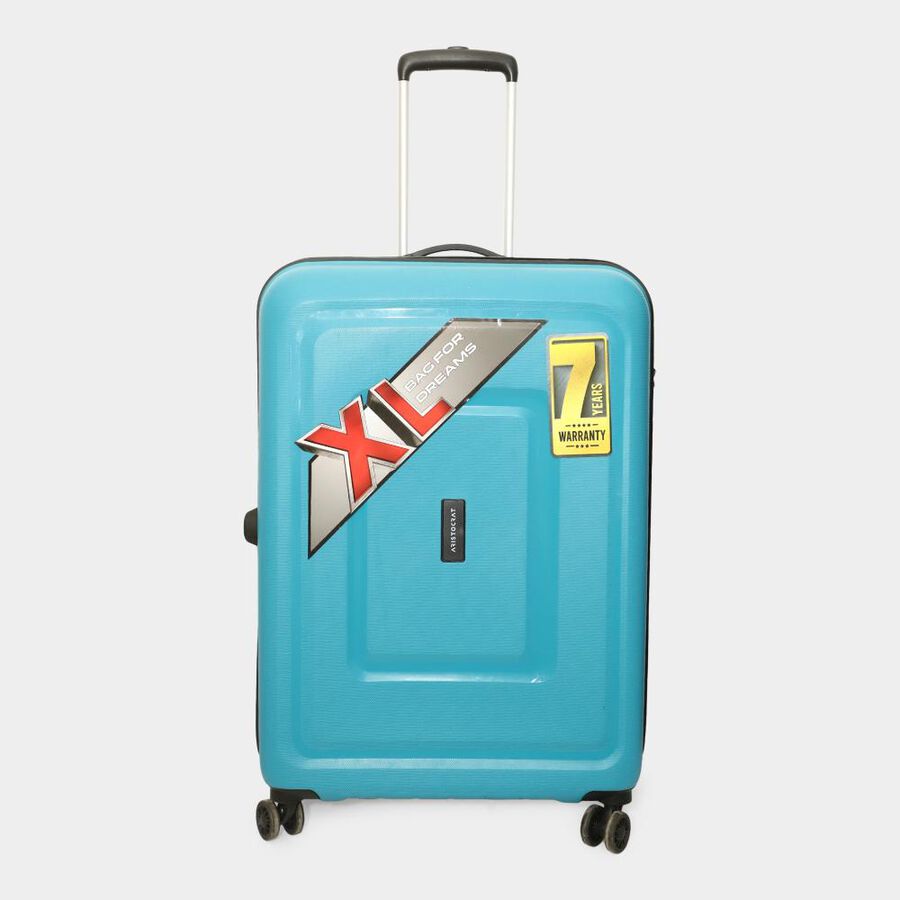 8-Wheel Light Blue Polypropylene Hard Case Trolley, Large, , large image number null
