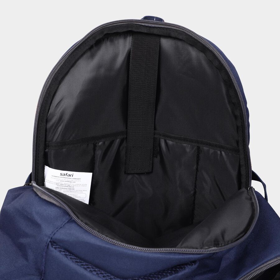 Dark Blue Polyester Backpack with Laptop Compartment, 30 L (Approx), , large image number null